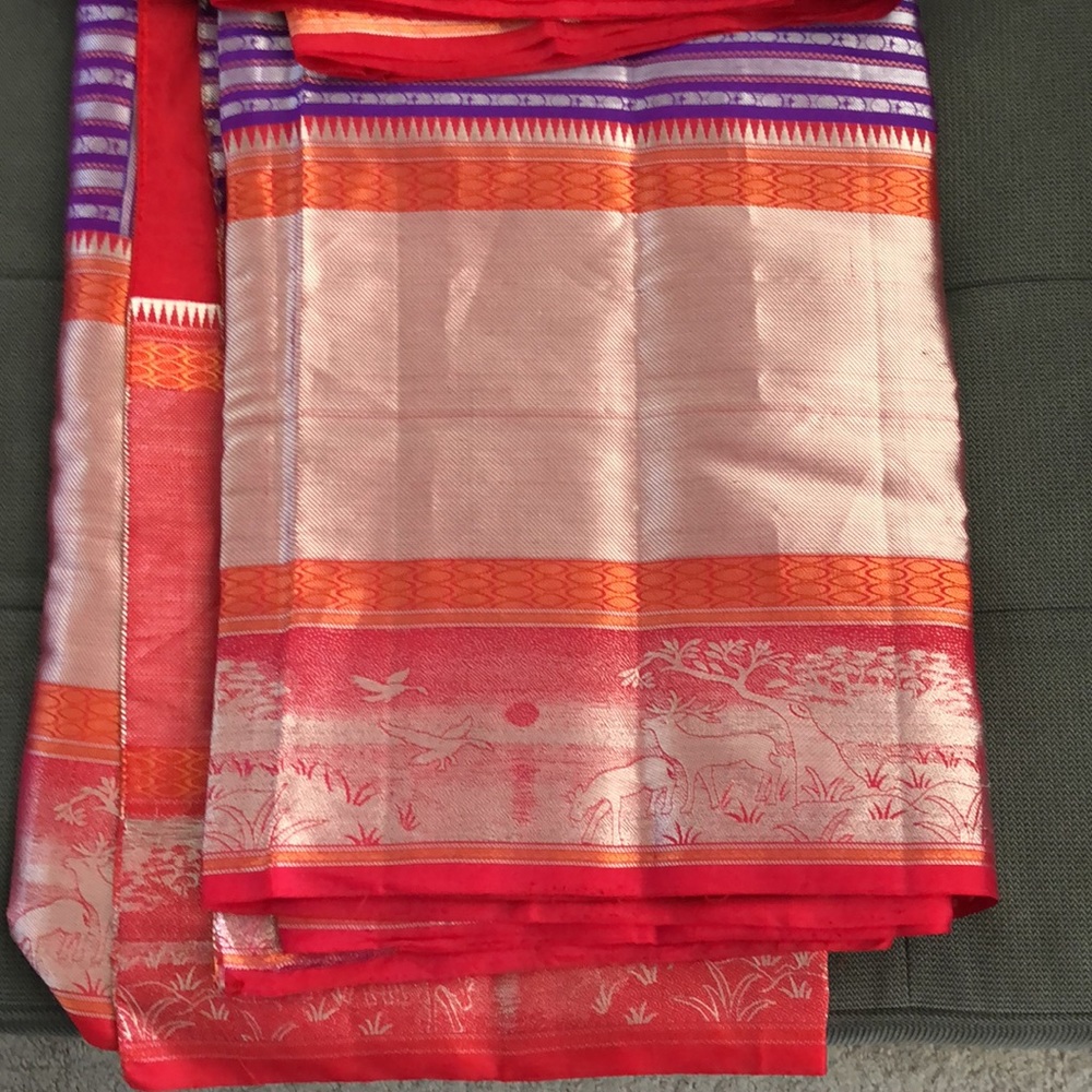 South Indian Silk Saree,NOT NEW, USED, LIKE NEW - Picture 2 of 5